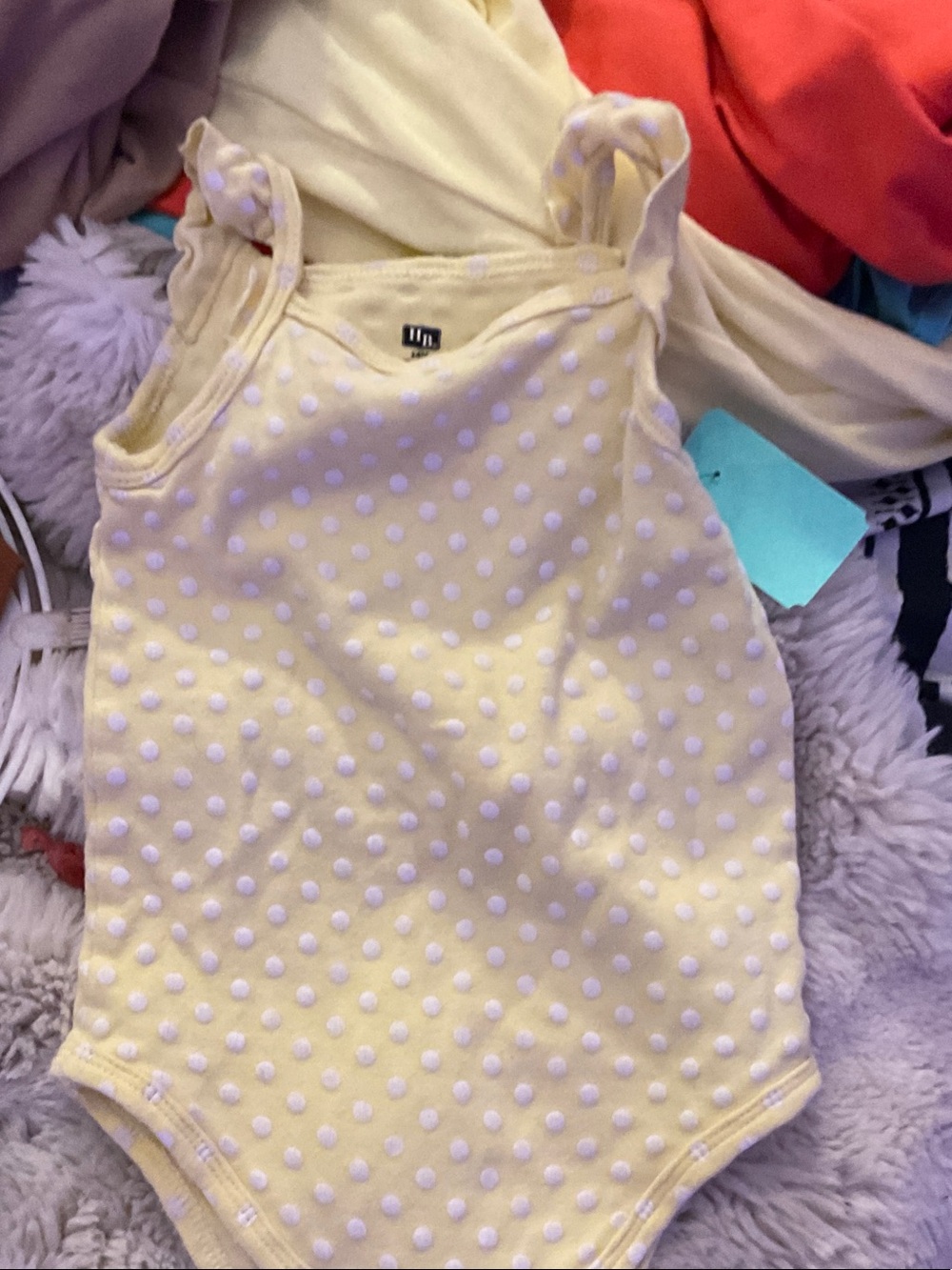 Hudson Baby Yellow Polka Dot One-Piece Bodysuit